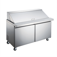 Omcan Mega Top 47-Inch Two-Section Refrigerated Salad/Sandwich Prep Table