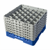 Thumbnail image #2 for Cambro Camrack Full Size 30-Compartment Glass Rack with 6 Soft Gray Extenders, Blue