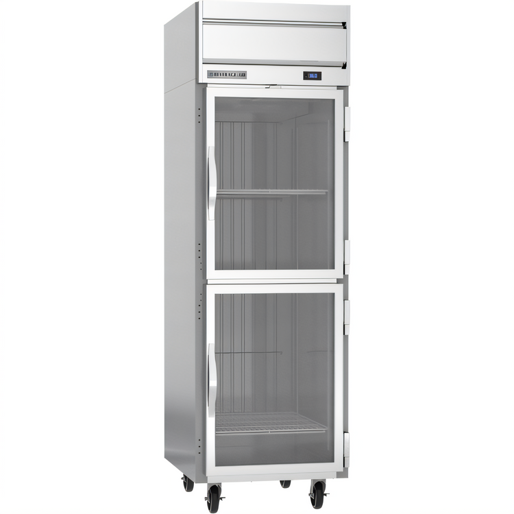 Product image #1 for Beverage-Air Horizon Series 1-Section Top-Mount Reach-In Refrigerator with 2 Half Glass Doors, 22.28 Cu. Ft.