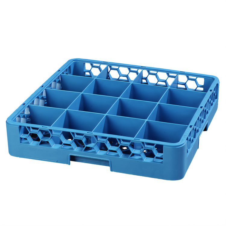 Product image #1 for OptiClean Blue Full-Size 16-Compartment Tilted Dishwasher Cup Rack
