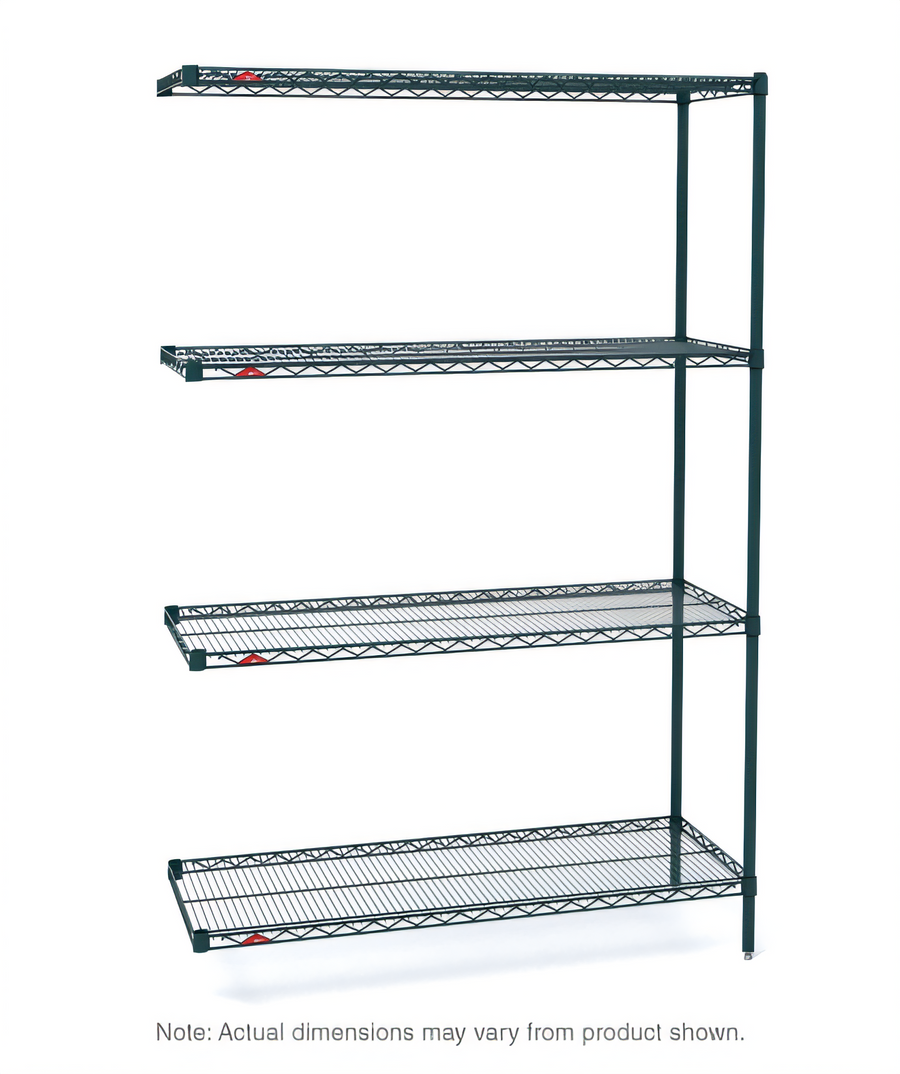 Product image #1 for Metro Super Erecta Add-On Wire Shelving Unit, 60W x 18D x 63H, 4 Shelves, Metroseal 3 Epoxy-Coated with Microban