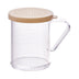 Thumbnail image #1 for Winco 10 oz Clear Polycarbonate Shaker/Dredge with Handle and Beige Snap-On Lid