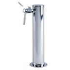 Thumbnail image #1 for Micro Matic USA D4743T-W Countertop Air-Cooled Column Wine Font, Single Faucet, Polished Stainless Steel, 3-Inch Diameter x 12-Inch H