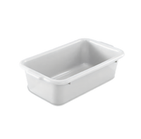 Signature Under-Counter High-Density Polyethylene 1-Compartment Bus Box, 20 x 12 x 6 Inches, Gray