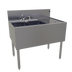 Thumbnail image #1 for Glastender Two-Compartment Underbar Sink Unit with Right Drainboard and Deck-Mount Faucet, 36 Inch Wide