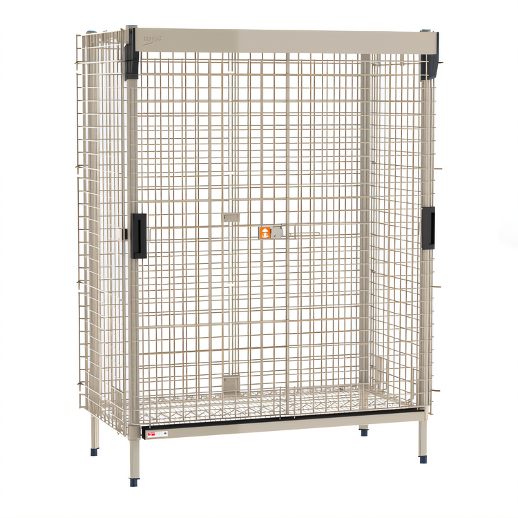 Product image #1 for MetroMax Stationary Security Cage with Sliding Doors, 24 x 48 Shelf Capacity