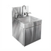 Thumbnail image #1 for Glastender WDH-14-LF Wall-Mount Stainless Steel Hand Sink with Built-In Soap and Towel Dispensers, Without Faucet