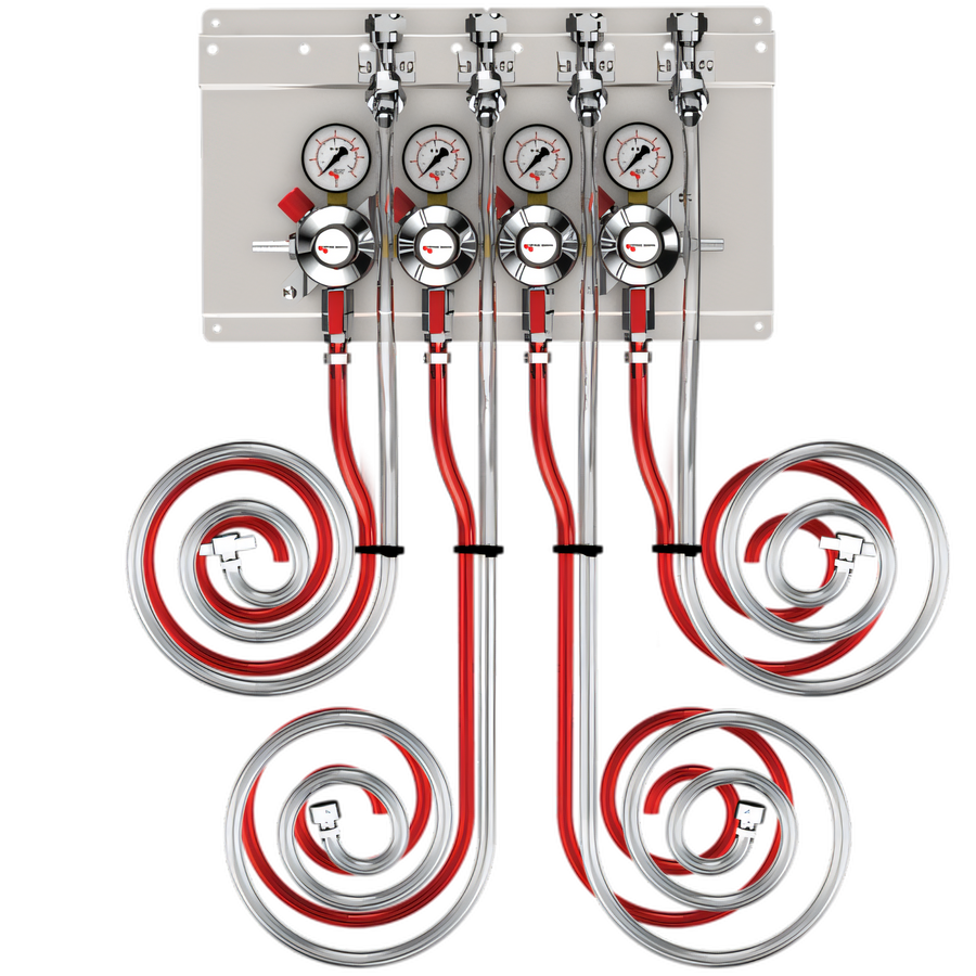 Product image #1 for Secondary Regulator Panel Assembly for 4 Products with 3/8-Inch Jumper Lines