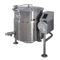 Cleveland Range Electric Tilting Steam Kettle, 25-Gallon, 2/3 Steam Jacket, Open Tri-Leg Base