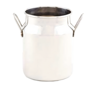 American Metalcraft 10 oz Stainless Steel Milk Can Pitcher with Handles