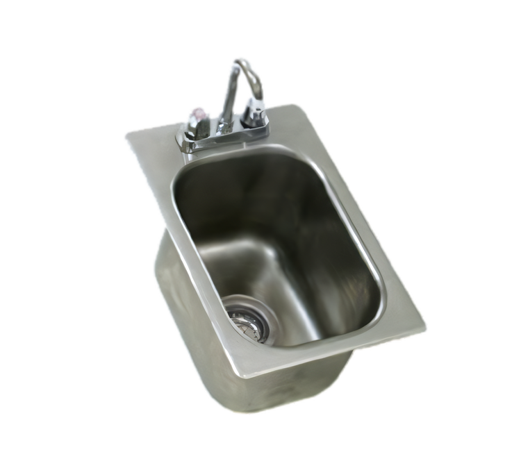 Product image #1 for Eagle Group Self-Rimming Drop-In 1-Compartment Stainless Steel Sink with Faucet and Basket Drain