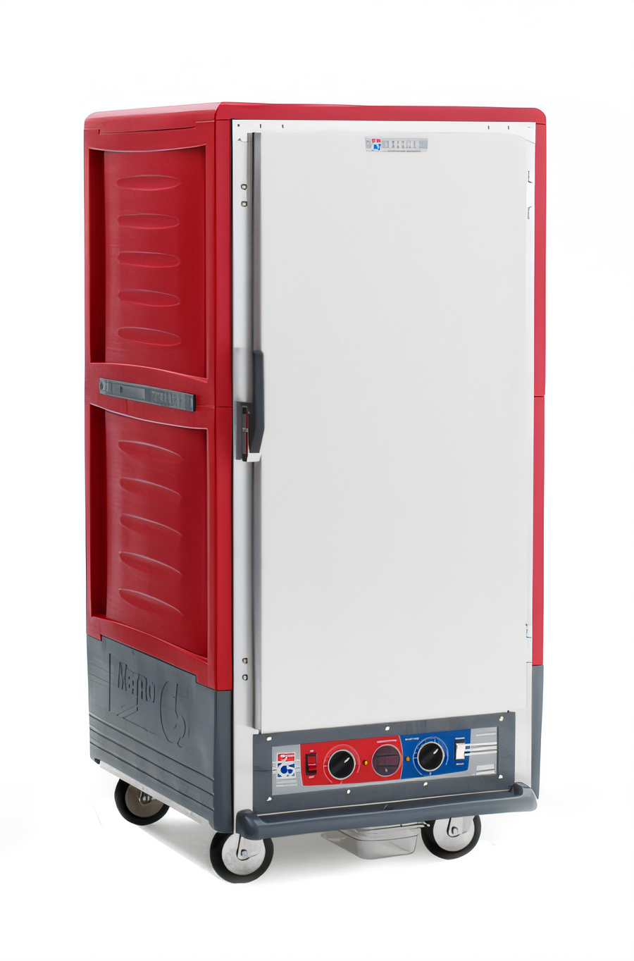 Product image #1 for Metro C5 3 Series 3/4-Height Mobile Heated Holding and Proofing Cabinet with Red Insulation Armour and Fixed Wire Slides