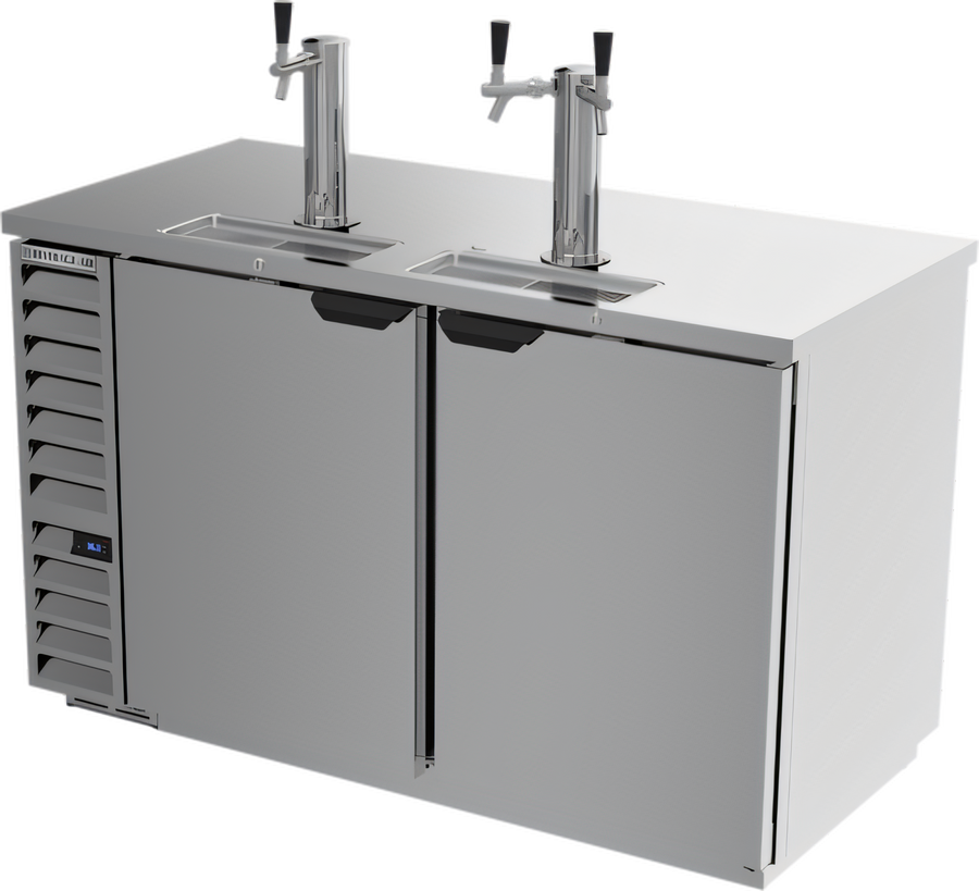 Product image #1 for Beverage-Air DD58HC-S 58-Inch Stainless Steel Direct Draw Beer Dispenser with Solid Doors and 3-Keg Capacity