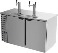 Beverage-Air DD58HC-S 58-Inch Stainless Steel Direct Draw Beer Dispenser with Solid Doors and 3-Keg Capacity