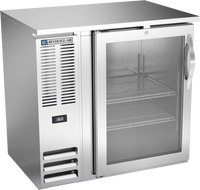Beverage-Air 36-Inch One-Section Glass Door Back Bar Cooler with Stainless Steel Top