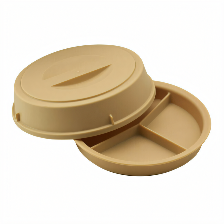 Product image #2 for Cambro Heat Keeper Camwear 9-1/2-Inch 3-Compartment Polycarbonate Base & Cover