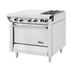 Thumbnail image #1 for Garland Master Series M43-3S 34-Inch Heavy Duty Gas Range with 3 Even-Heat Hot Tops and Storage Base