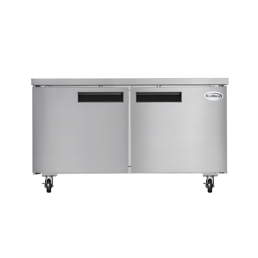 Product image #1 for KoolMore 60-Inch Two-Door Commercial Undercounter Freezer, 15.7 Cu. Ft.