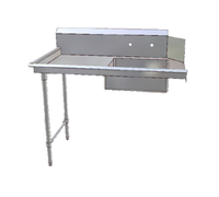 John Boos 36-Inch Pro-Bowl Soiled Straight Stainless Steel Dishtable with 20