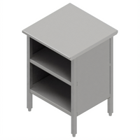 John Boos Enclosed Base Open Front Flat Top Stainless Steel Work Table, 60 x 24 Inches