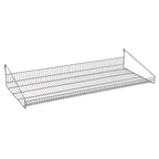 Thumbnail image #1 for Metro SmartWall GS1848K4 Wall-Mounted Grid Shelf, 48 x 18 in, Retaining Edge, Gray Epoxy Finish, Microban Antimicrobial Protection