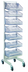 Thumbnail image #1 for Quantum Mobile Single-Sided Partition Wall Starter Unit with 7 Baskets and 8 Dividers, 18 x 26 x 74 Inches, White/Chrome Finish