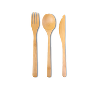 Bamboo Fork, Knife & Spoon Flatware Set