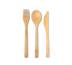 Thumbnail image #1 for Bamboo Fork, Knife & Spoon Flatware Set