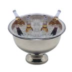 Thumbnail image #1 for American Metalcraft HMPB20 Hammered 18/8 Stainless Steel Punch Bowl, 13 Qt, 18-1/2 in Dia x 12 in H