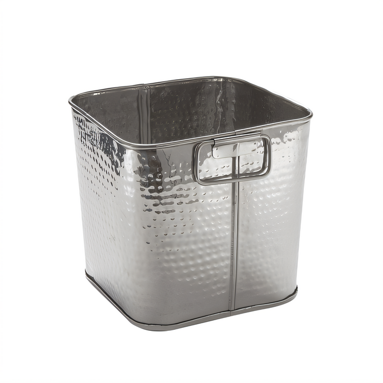Product image #1 for American Metalcraft Square Stainless Steel Hammered Cooling Tub, 6.25 Qt, 8 x 8 x 7-1/4 Inch