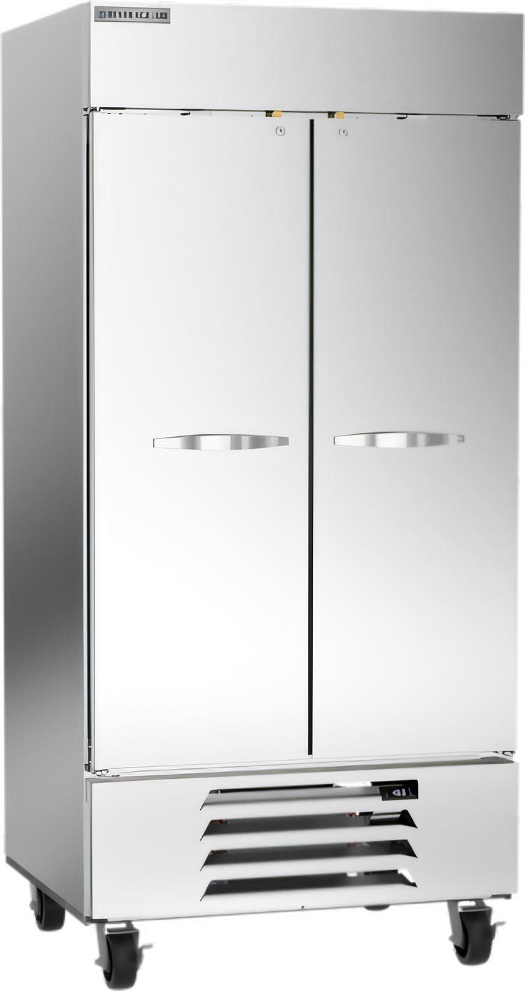 Product image #1 for Beverage-Air Horizon Series Two-Section Reach-In Freezer with Solid Lockable Doors, 35.08 Cu. Ft., Stainless Steel, Self-Contained