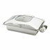 Thumbnail image #1 for American Metalcraft Evolution 9 Qt. Rectangular Stainless Steel Induction-Ready Chafer with Slow-Release Glass Lid