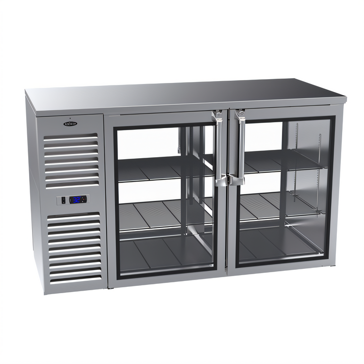 Product image #1 for Krowne Royal Series 60-Inch Two-Section Self-Contained Pass-Thru Refrigerated Back Bar Cabinet with 4 Hinged Doors