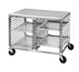 Thumbnail image #1 for 42 Inch x 25 Inch Double Section Aluminum Bun Pan Rack Work Table with Poly Top