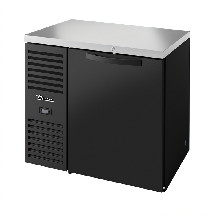 Product image #1 for True 36-Inch One-Door Single Zone Back Bar Cooler with Left-Side Self-Contained Refrigeration