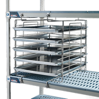 Thumbnail image #1 for Metro MetroMax i MX24SE Adjustable Tray/Tote Slide for 24-Inch Shelves, Corrosion-Resistant Taupe Epoxy, 1-1/2-Inch On Center