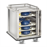 FWE Mobile Stainless Steel Patient Tray Cart, 10 15