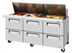 Thumbnail image #1 for Turbo Air Super Deluxe Three-Section Sandwich/Salad Mega Top Refrigerated Prep Table with 6 Drawers and 30-Pan Opening