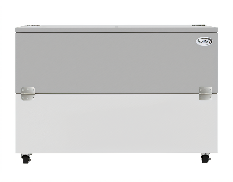 Product image #1 for Koolmore 58-Inch Commercial Milk Cooler, 16-Crate Capacity, Dual Vertical Swing Doors