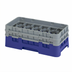 Thumbnail image #2 for Cambro Camrack Half Size 17-Compartment Glass Rack with 2 Soft Gray Extenders, Navy Blue