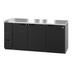 Thumbnail image #1 for Hoshizaki BB80 Three-Section Back Bar Cooler with Locking Solid Hinged Doors, 80 Inch, Self-Contained Refrigeration