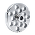 Thumbnail image #1 for Omcan USA #32 Stainless Steel Machine Plate with Hub, 5/8 Inch (16 mm), 3-Notch, 2-Flat-Side