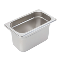 Crestware Saf-T-Stak 1/9 Size 4 Inch Deep Solid Steam Table/Holding Pan