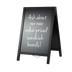 Thumbnail image #1 for American Metalcraft Value Black Chalkboard Sandwich Board with Natural Wood Frame