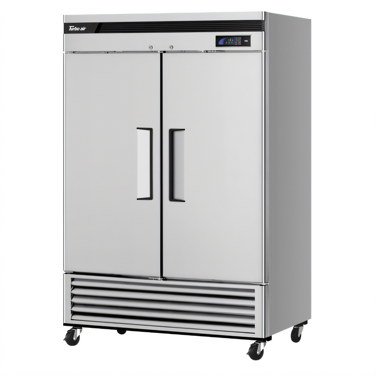 Product image #1 for Turbo Air Super Deluxe 39.9 Cu. Ft. Two-Section Reach-In Freezer, Stainless Steel, Bottom Mount