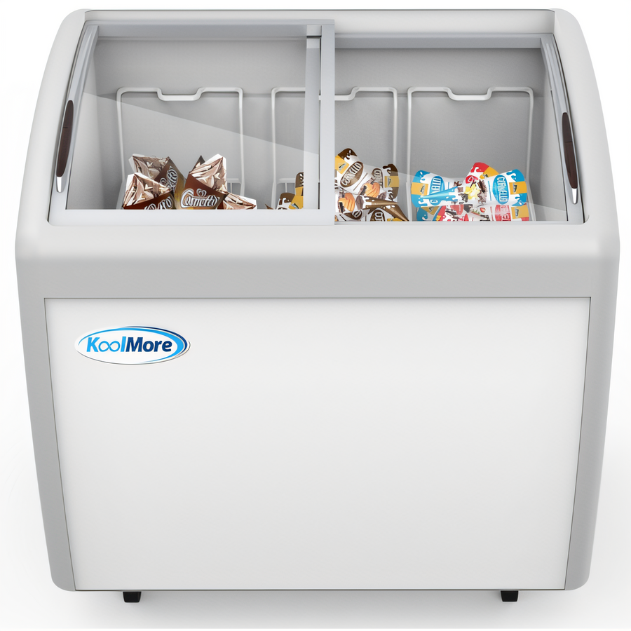 Product image #1 for KoolMore 9 Cu. Ft. Ice Cream Display Chest Freezer with 40-Inch Glass Sliding Doors