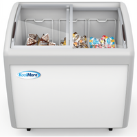 KoolMore 9 Cu. Ft. Ice Cream Display Chest Freezer with 40-Inch Glass Sliding Doors