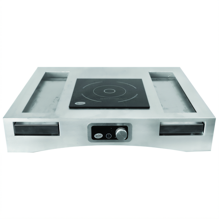 Product image #1 for Single-Burner Induction Countertop Station Kit with Drop-In Cooktop and Cooling Plates, Brushed Aluminum