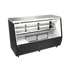 Thumbnail image #1 for 84-Inch Full-Service Square Glass Refrigerated Deli Display Case, Black, Self-Contained