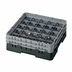 Thumbnail image #2 for Cambro Camrack® Full Size 25-Compartment Glass Rack with 2 Soft Gray Extenders, Black